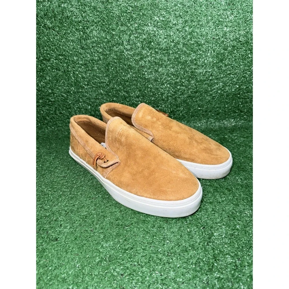 Clearweather Shoes Mens Size 10.5 Brown Suede Leather Comfort Boat Sneakers